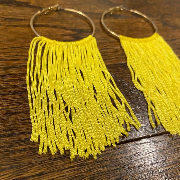 Fiesta Yellow Tassel Earrings. So much fun! - Picture 2 of 2